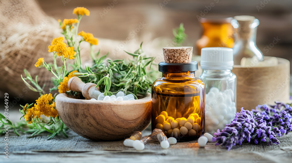 A homeopathic healthcare provider using diagnostic tools to check a patient’s vital signs, emphasizing holistic well-being and care A homeopathic healthcare provider using diagnostic tools to check a patient’s vital signs, emphasizing holistic well-being and care