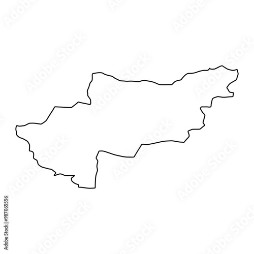 Hangu district map, administrative division of Pakistan. Vector illustration. photo