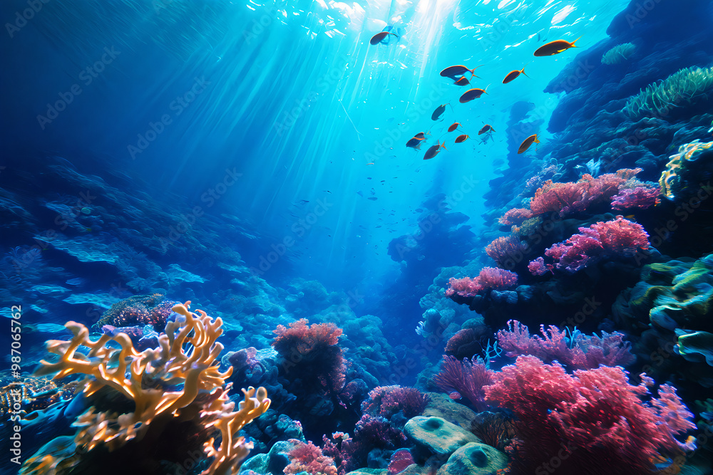 Fototapeta premium coral reef in sea