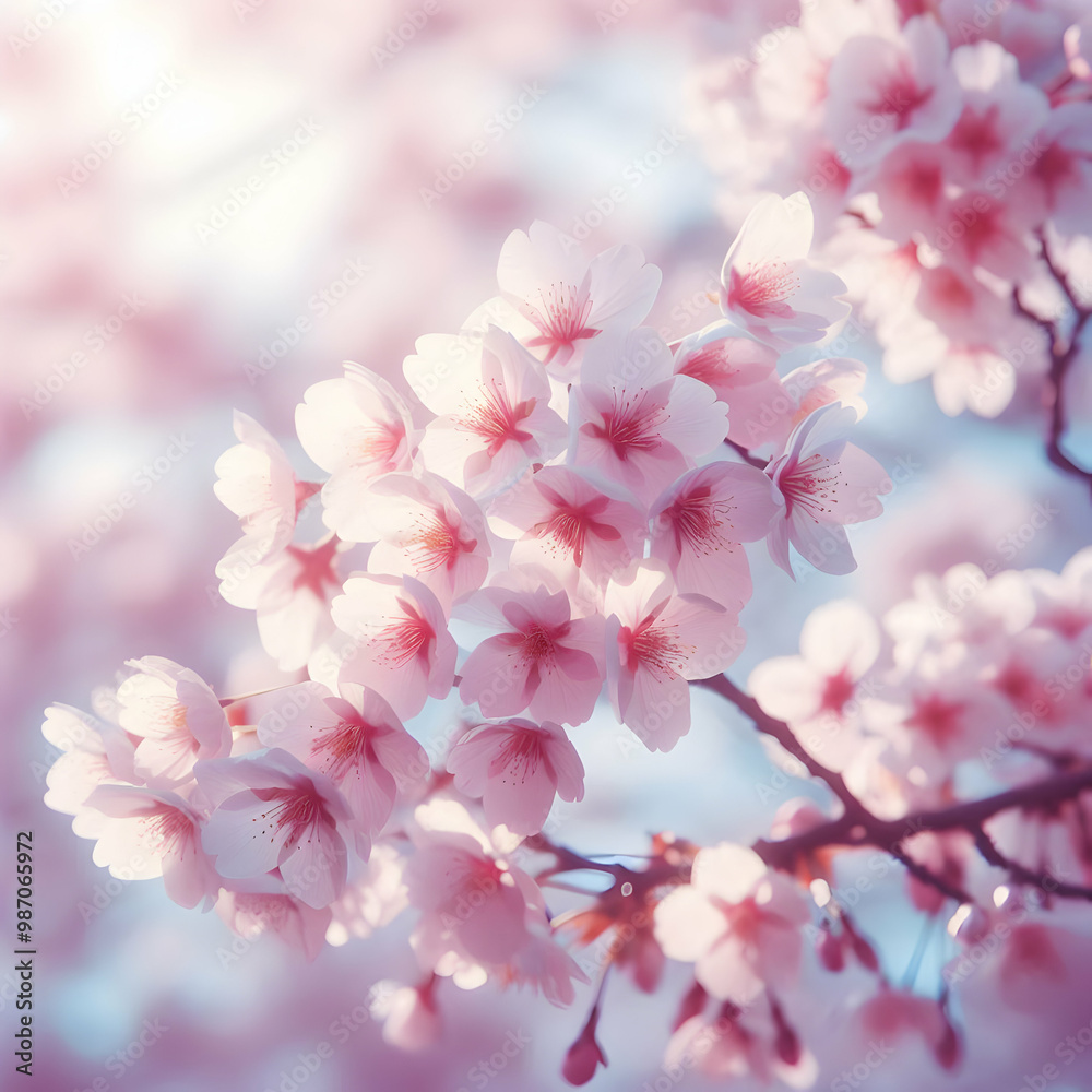 Obraz premium Springtime Sakura generative ai