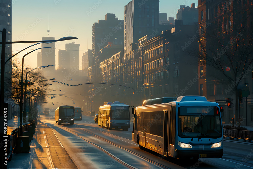 Fototapeta premium tram in the city