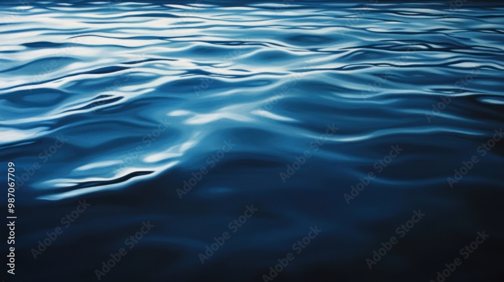 Deep indigo fading into sky blue with a glossy, water-like reflection, evoking calm and elegance. Deep indigo fading into sky blue with a glossy, water-like reflection, evoking calm and elegance.