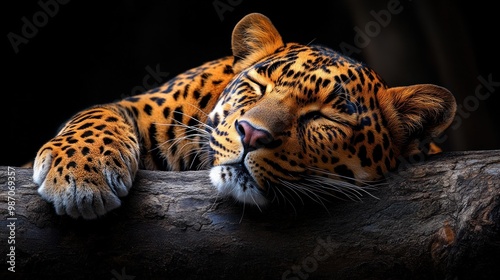 Sleeping Leopard