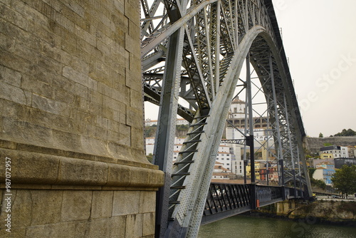 The Ponte Luís I, also called Ponte D. Luís I, or simply Ponte Luis I, originally called Ponte Luíz I, is essentially a truss arch bridge over the Douro between Porto and Vila Nova de Gaia in Portugal photo