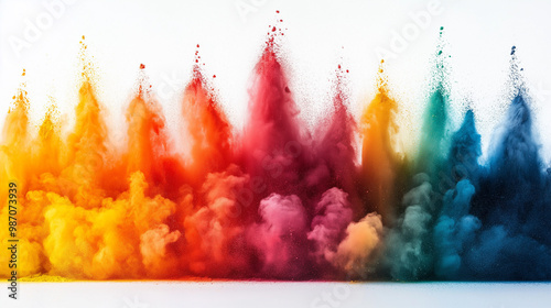 Wallpaper Mural Explosion of colors, Festival of colors, Happy Holi Torontodigital.ca