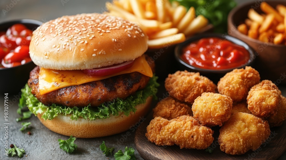 Delicious Fast Food Feast