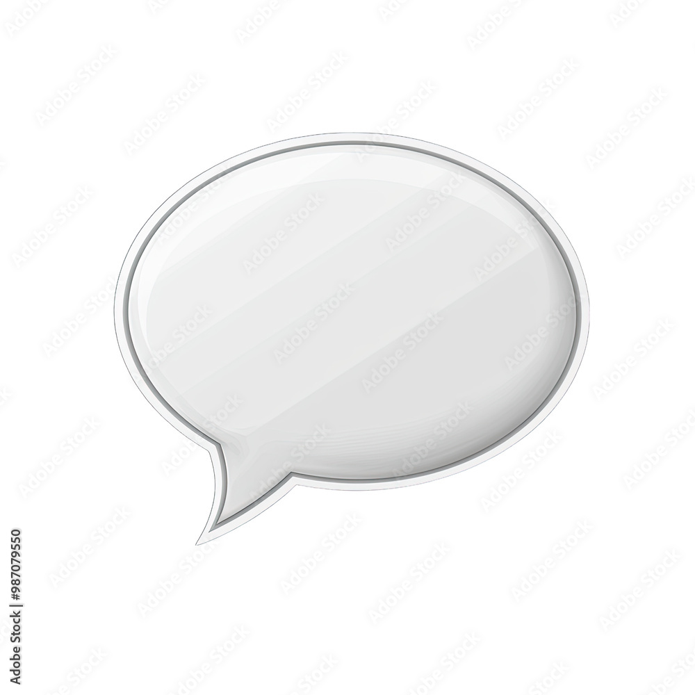Blank Comic Speech Bubble with Bold Outline Blank Comic Speech Bubble with Bold Outline
