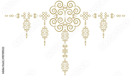 Ethnic art vector design, vintage, geometric, fashion textile pattern and Asian wallpaper background, Hmong ethnic fabric pattern.