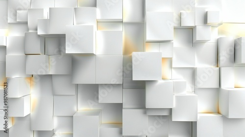 abstract cubical white background
