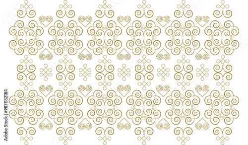 Ethnic art vector design, vintage, geometric, fashion textile pattern and Asian wallpaper background, Hmong ethnic fabric pattern.