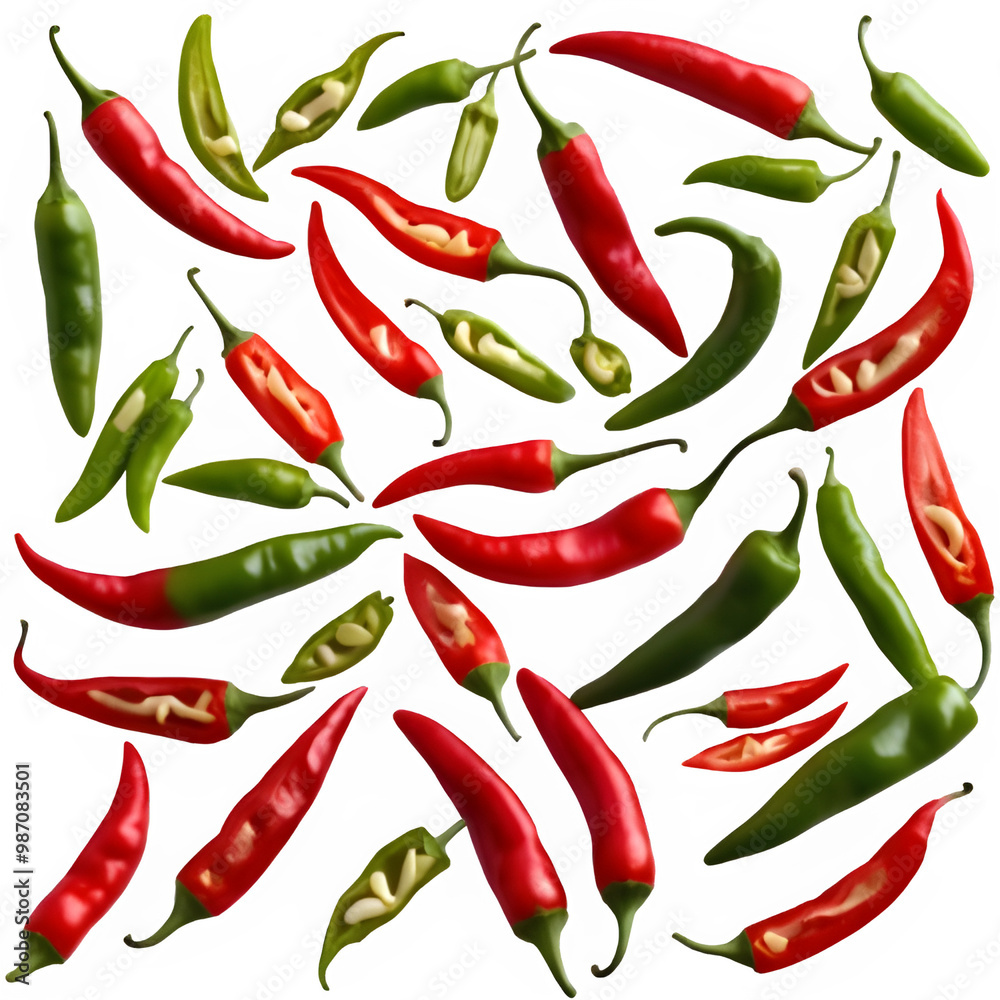 red hot chili peppers on white, spicy food red hot chili peppers on white, spicy food