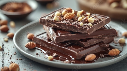 Delicious Chocolate Bars with Almonds