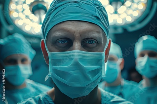 Surgeon in operating room during a complex surgery