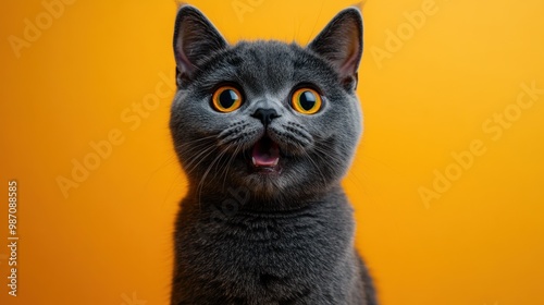 A Portrait of a Surprised Cat