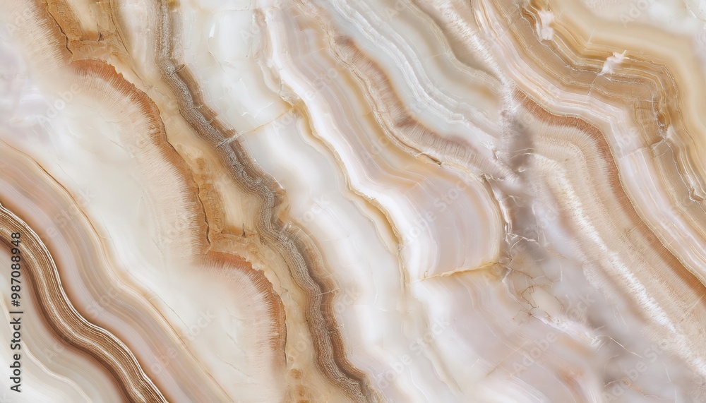 Luxurious Natural Onyx Marble Texture with Creamy Waves and Earthy Brown Veining, Featuring Soft Gradient Layers and Organic Patterns for Interior Design, Architecture, High-End Product Backgrounds Luxurious Natural Onyx Marble Texture with Creamy Waves and Earthy Brown Veining, Featuring Soft Gradient Layers and Organic Patterns for Interior Design, Architecture, High-End Product Backgrounds