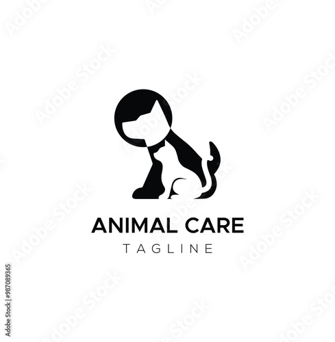 Animal care Logo with vector design