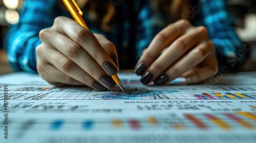 Woman's Hand Writing on Paper