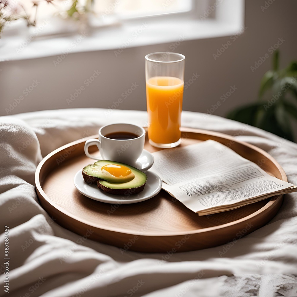 Soft bed with fluffy linens and breakfast tray featuring avocado toast, juice, and Sunday newspaper in gentle sunlight
Soft bed with fluffy linens and breakfast tray featuring avocado toast, juice, and Sunday newspaper in gentle sunlight