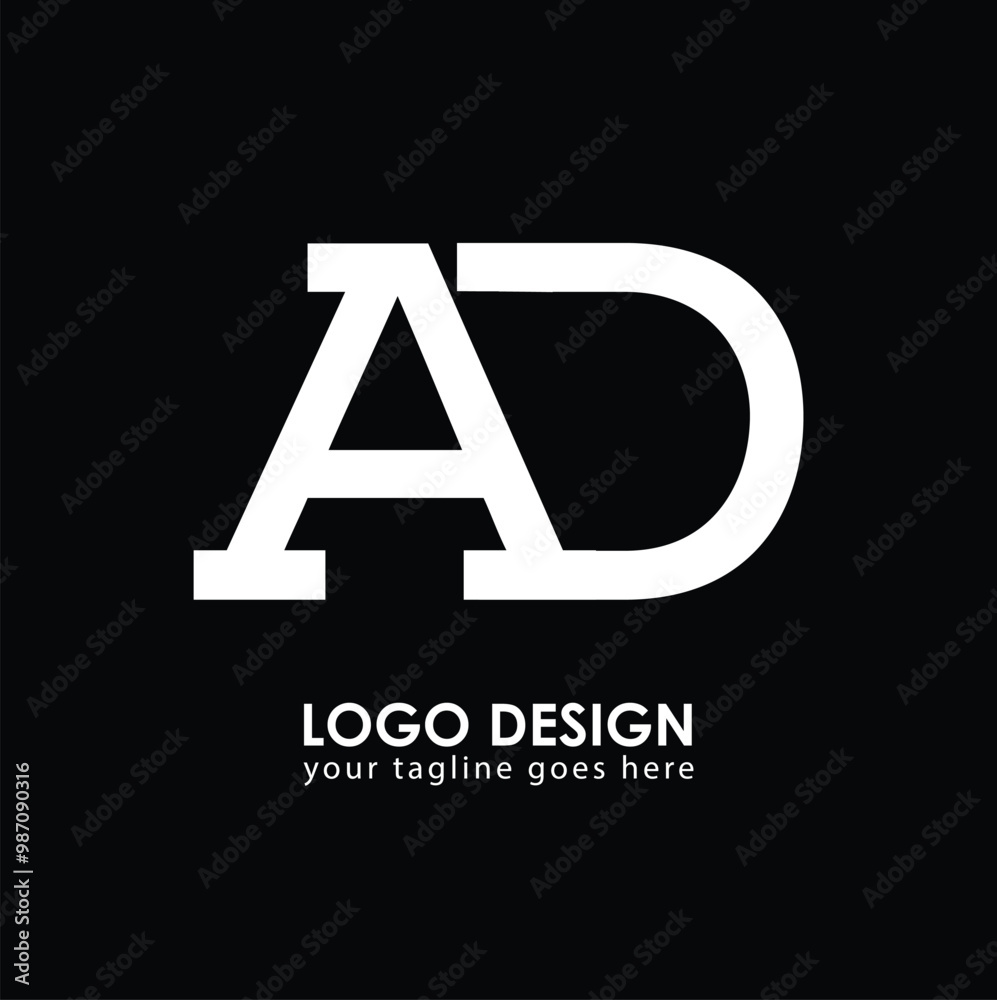 AD AD Logo Design, Creative Minimal Letter AD AD Monogram AD AD Logo Design, Creative Minimal Letter AD AD Monogram