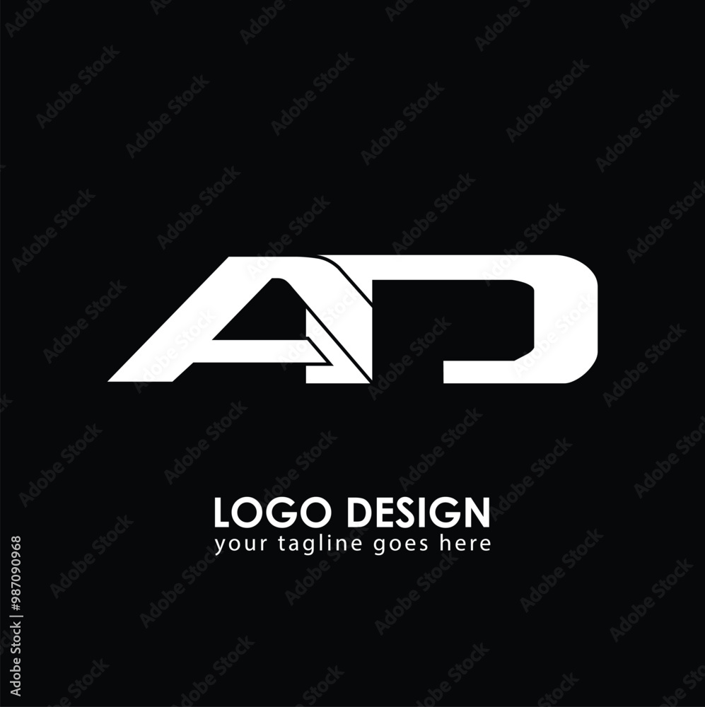 AD AD Logo Design, Creative Minimal Letter AD AD Monogram AD AD Logo Design, Creative Minimal Letter AD AD Monogram