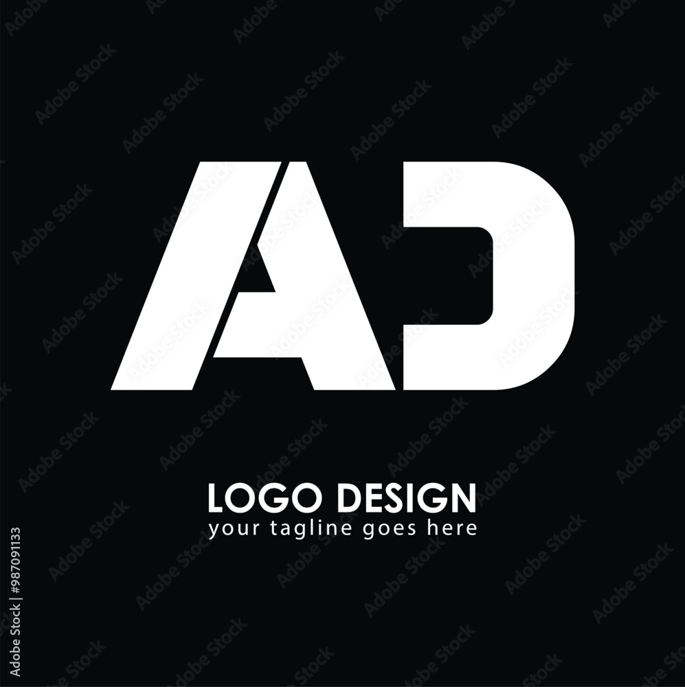 AD AD Logo Design, Creative Minimal Letter AD AD Monogram AD AD Logo Design, Creative Minimal Letter AD AD Monogram
