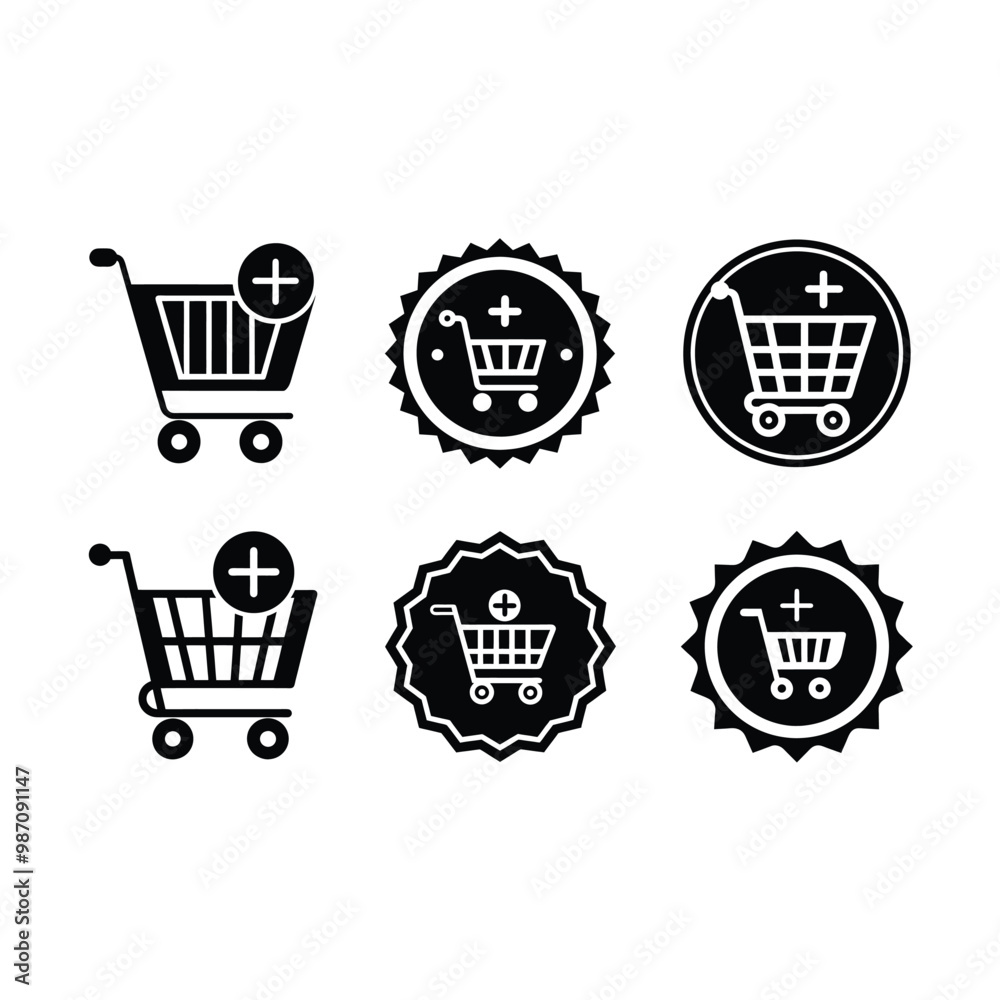Minimalist add-to-cart icon with vector and line art style, designed using generative AI.
Minimalist add-to-cart icon with vector and line art style, designed using generative AI.