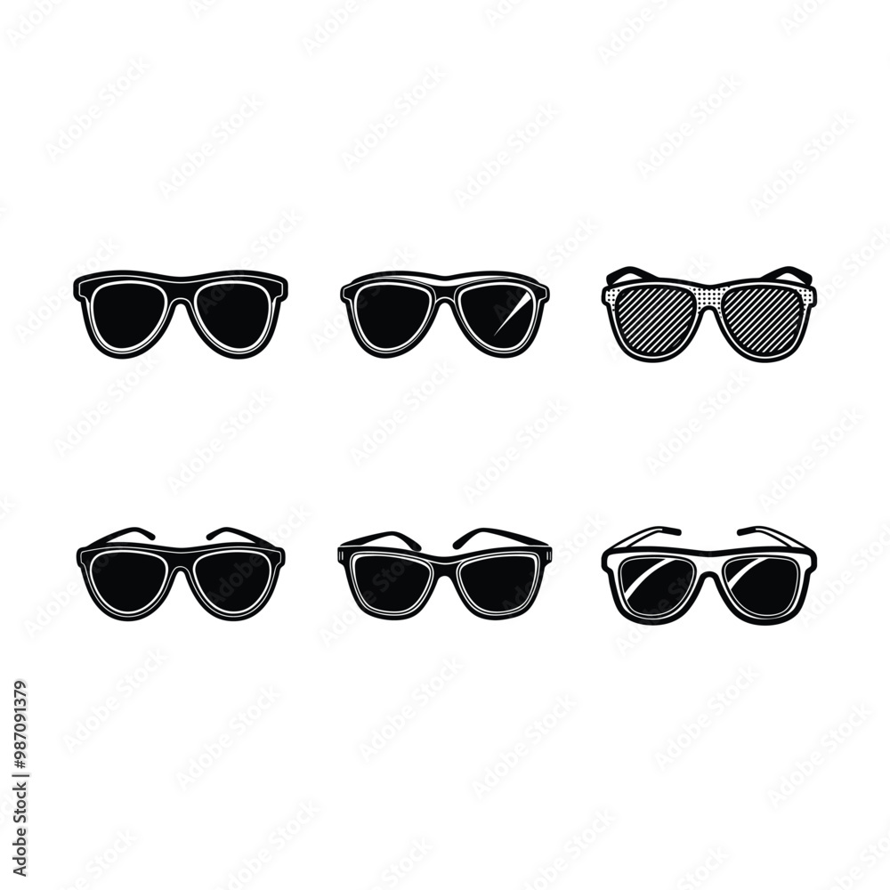 Stylish generative AI vector design of sunglasses for creative printables. Stylish generative AI vector design of sunglasses for creative printables.