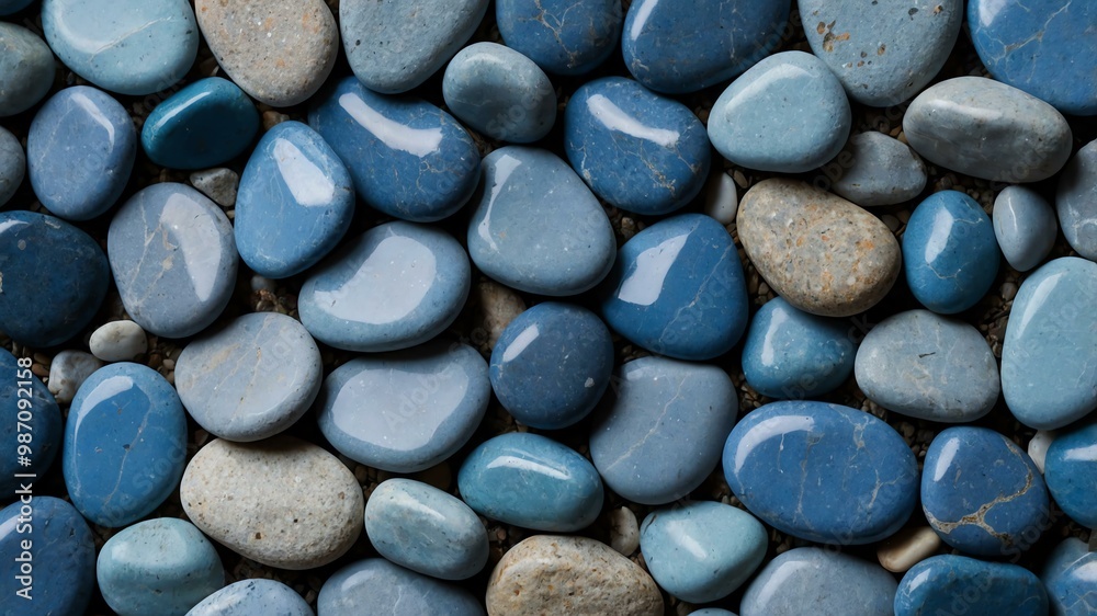 blue rough pebbles flat surface texture background blue rough pebbles flat surface texture background