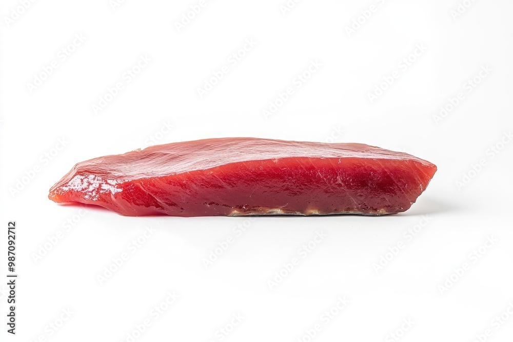 resh Raw Tuna Loin on a White Background, ai resh Raw Tuna Loin on a White Background, ai