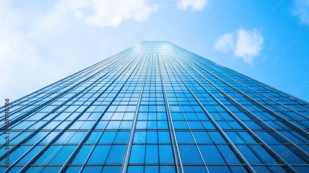Modern Glass Skyscraper Reaching for the Sky Modern Glass Skyscraper Reaching for the Sky