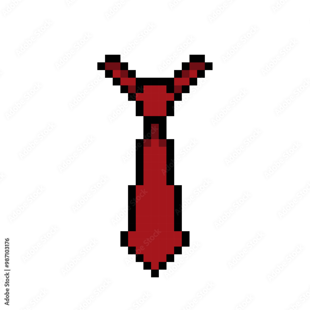red tie icon pixel art