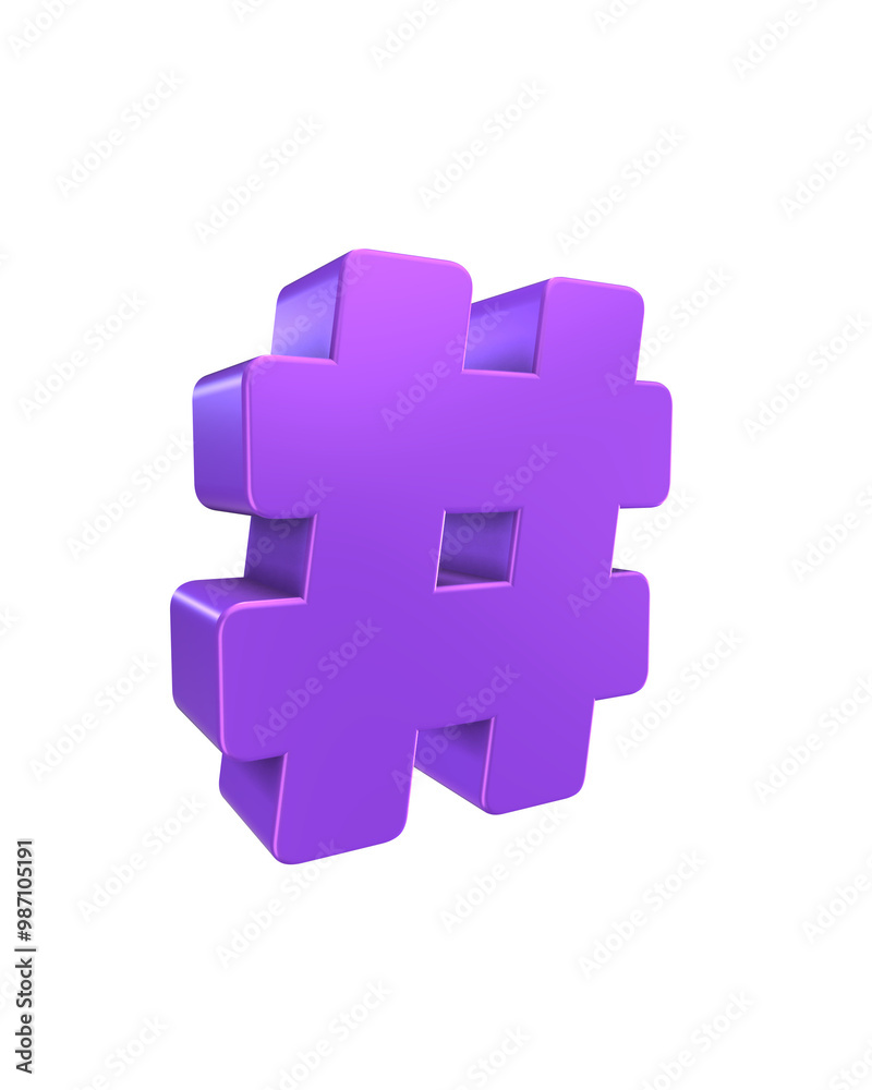 Obraz premium Purple Text 3D Render