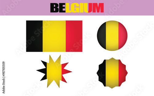 Belgium National Flag vector – featuring bold colors and iconic design, perfect for showcasing national pride and celebrating Belgian culture in your creative projects!