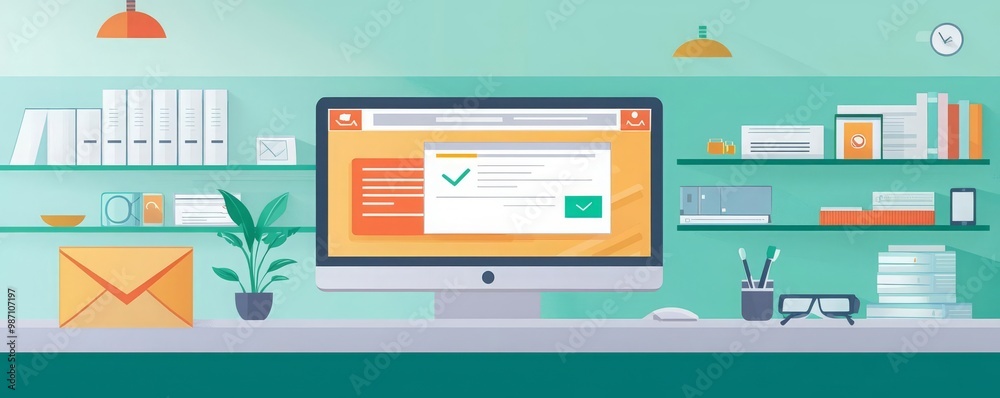 Business customer Service Quality CRM Business customer service, professional environment, no face, 3D illustration Business customer Service Quality CRM Business customer service, professional environment, no face, 3D illustration