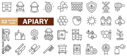 Apiary , Thin Line and Pixel Perfect Icons