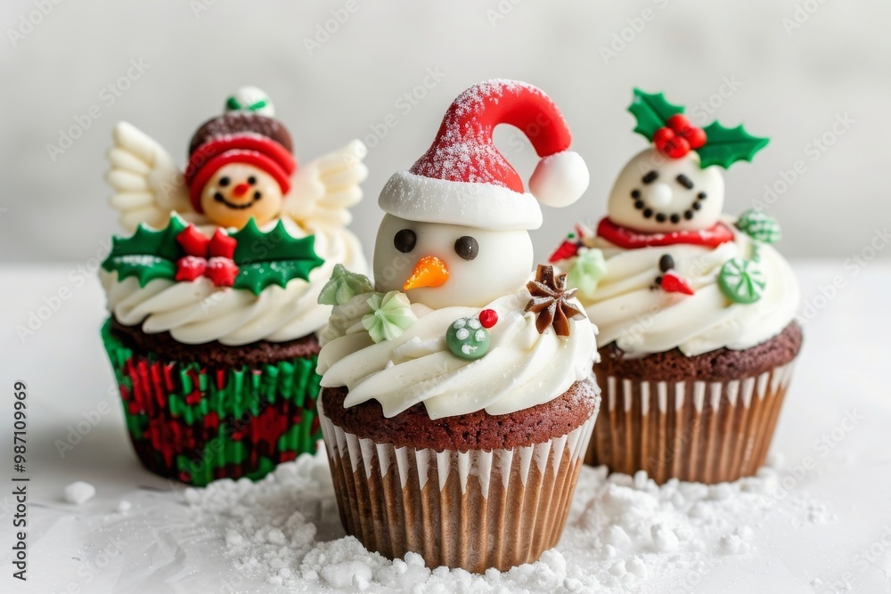 Fototapeta premium Christmas_Xmas_Cupcake_muffin MONA