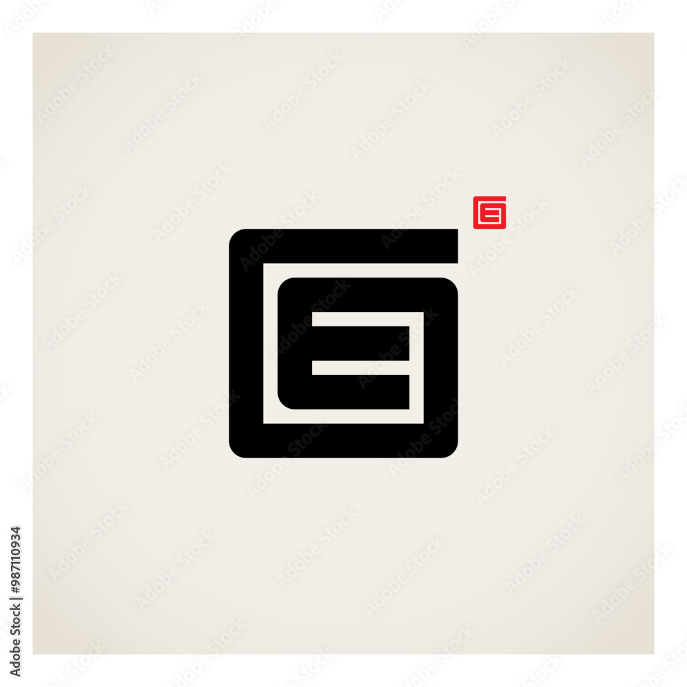 EG Monogram: Sleek Fusion of Letters for Modern Branding - Minimalist Logo Design with Bold Geometric Shapes. EG Monogram: Sleek Fusion of Letters for Modern Branding - Minimalist Logo Design with Bold Geometric Shapes.