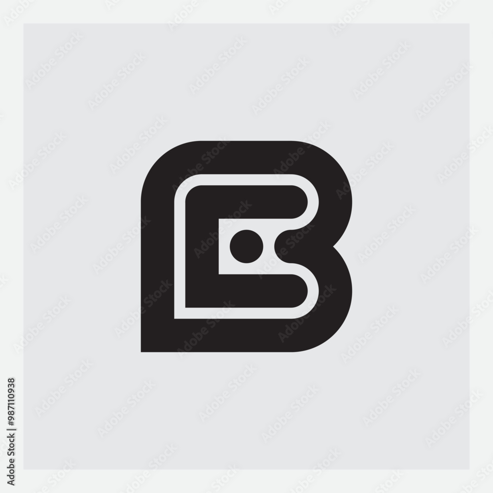 BC - monogram or logo with dot. Vector design element or icon. B and C - initials or logotype. BC - monogram or logo with dot. Vector design element or icon. B and C - initials or logotype.