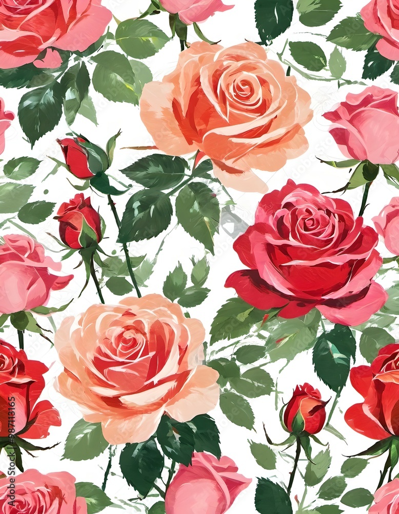 Naklejka premium A bouquet of roses