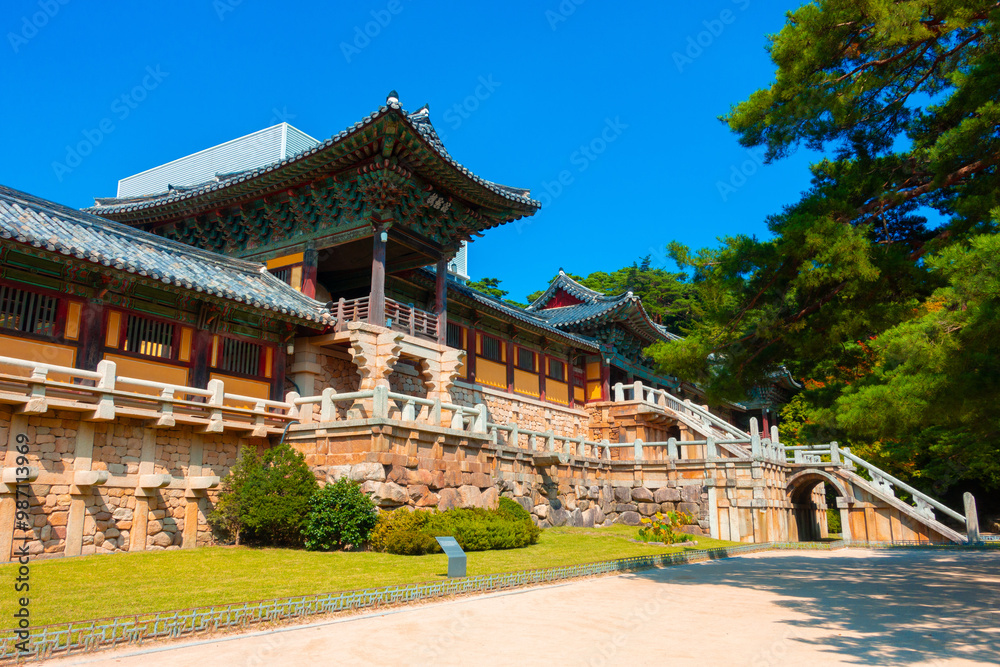 temple in Gyeonju, South Korea, Bulguksa temple in Gyeonju, South Korea, Bulguksa