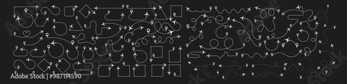 Airplane or airplane routes path big set.  Dotted route. Start and end of the route. Big set of different species isolated on white . flight travel, map pins, location. Vector illustration.