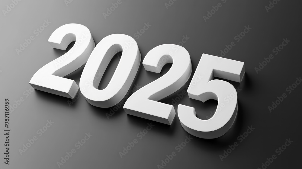 3D white numbers 3D white numbers