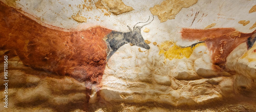 Tableau sur toile Taureaux / Grotte de Lascaux