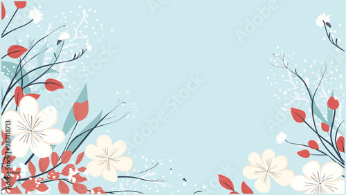 Winter Leaves & Floral Wonders Flat Design Collection