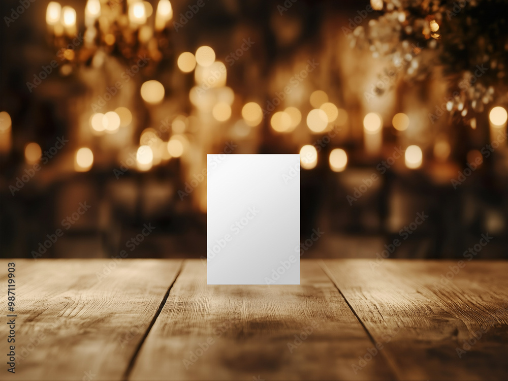 Blank 5x7 Wedding Card Mockup. PNG Overlay Mock-Up. Transparent Opening for Your Design.