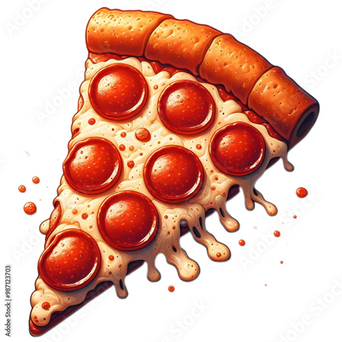 A delicious slice of pepperoni-loaded pizza