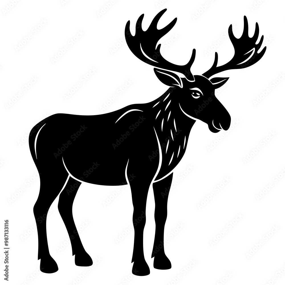 Moose's creative vector design on a white background Moose's creative vector design on a white background