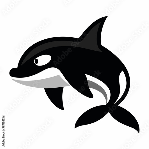 orca killer whale logo vector illustration
