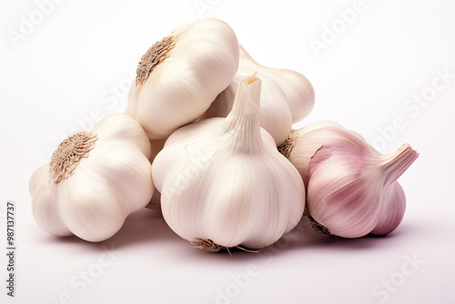 garlic on isolated white background