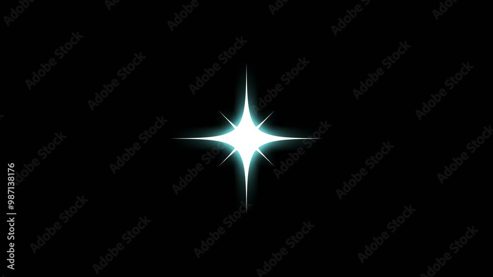 Twinkling stars animation, white cartoon, flat, vector, doodles style stars blinking, glitter.Twinkle light glitter stars sparkling.cartoons twinkling starry night sky, looping animation